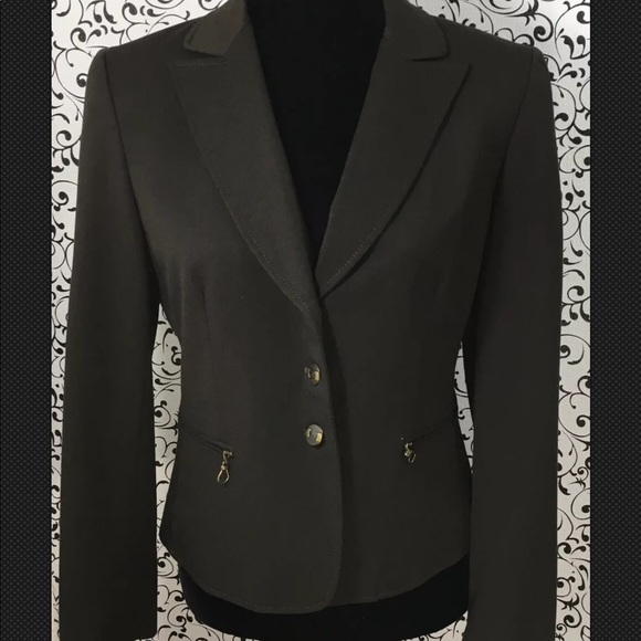 Tahari Jackets & Blazers - Tahari Arthur S Levine Petite Brown Blazer